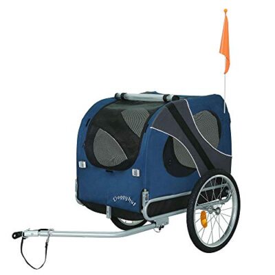 doggyhut xl hundeanhnger hunde fahrradanhnger hundetransporter blau 10117 02