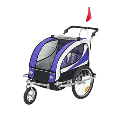 homcom kinderanhnger 2 in 1 fahrradanhnger kinder jogger anhnger 360 3