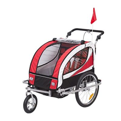 homcom kinderanhnger 2 in 1 fahrradanhnger kinder jogger anhnger fr 2 1