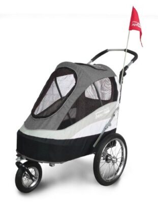 innopet sporty trailer grau pet stroller hunde fahhradanhnger hundebuggy