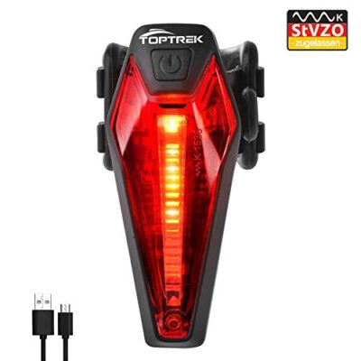 toptrek rcklicht fahrrad stvzo zugelassen cree led fahrradlicht rcklichter