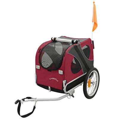 doggyhut hundeanhnger hunde fahrradanhnger hundetransporter medium rot