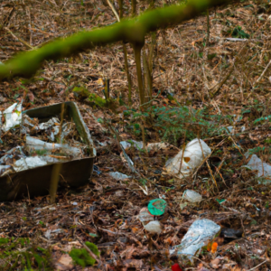 müll im wald, garbage in the forest