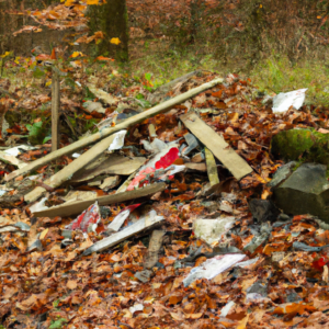 müll im wald, garbage in the forest